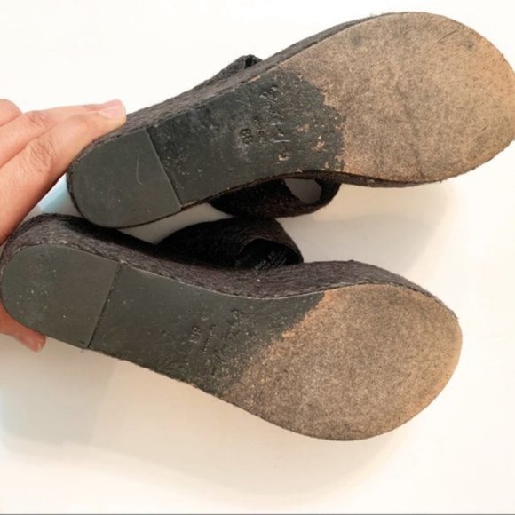 Elizabeth & James Boca Black Platform Espadrilles Sandals 8 - Picture 8 of 9